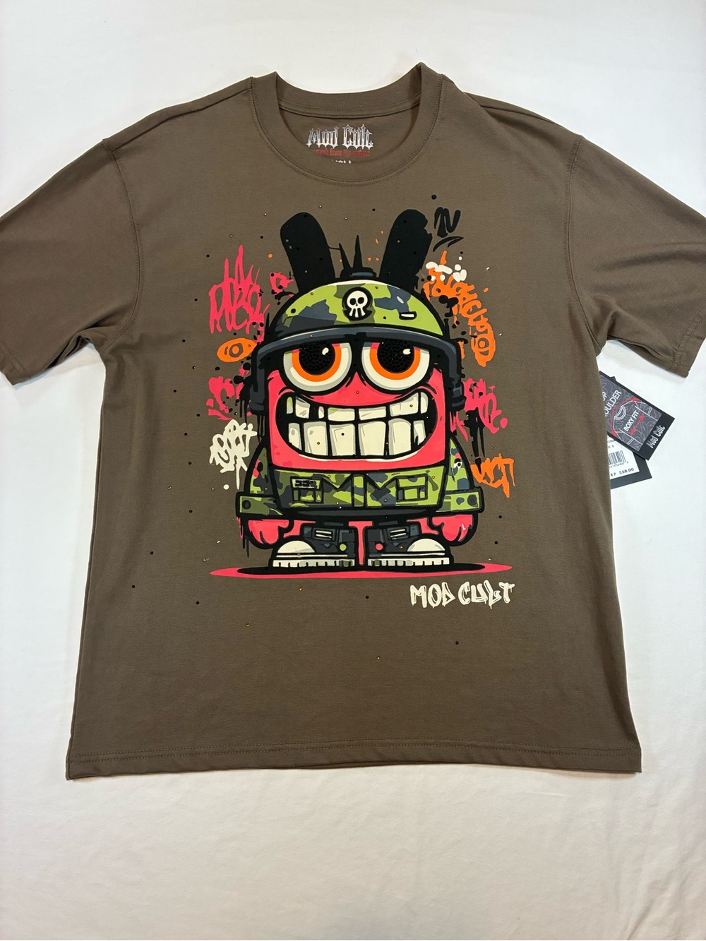 Men's Brown Graphic Short Sleeve Tee